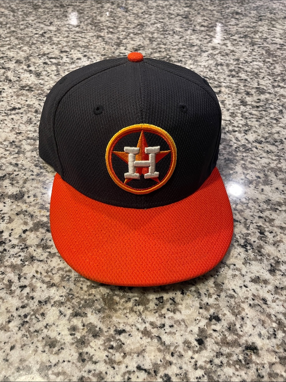 Houston Astros New Era Performance 59Fifty Navy & Orange 7 1/4  FITTED- GOOD